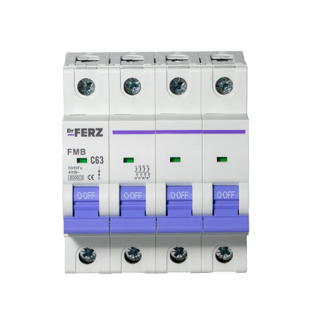 FMB-C 6kA 4P 63 х-ка C Автоматический выключатель